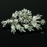 Belgian antique flower branch brooch