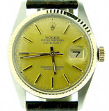Pre Owned Mens Rolex Two-Tone Datejust with a Gold Champagne Dial 16013