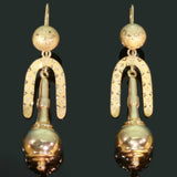 Victorian gold dangle earrings