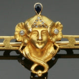 Decorative Art Nouveau bar brooch