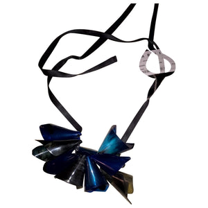 Marni blue metal necklaces