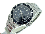 PRE OWNED MENS ROLEX STAINLESS STEEL SUBMARINER DATE WITH A BLACK DIAL 16610T