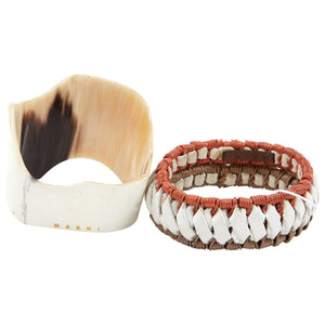 Marni multicolour leather bracelets