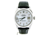 Pre Owned Mens Rolex Stainless Steel Datejust with a MOP Diamond Dial 1603