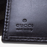 Gucci 237359 Black GG Fabric / Leather French Wallet