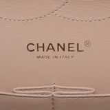 Chanel Beige Caviar Leather Quilted Classic Jumbo Chain Bag