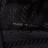 Prada Black Nylon with Black Saffiano Leather Messenger Bag