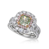2.01ct Fancy Yellowish Green DiamondRing