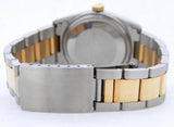 Pre Owned Mens Rolex Two-Tone Datejust with a Black Diamond Dial 1601