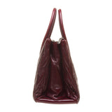 Miu Miu Burgundy Shiny Calf Leather Matelasse Lux Handbag