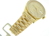 Pre Owned Mens Rolex Yellow Gold Datejust with a Gold Dial 16238