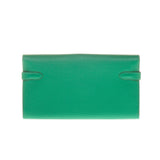 Hermes Bambou Chevre Mysore Leather Kelly Wallet (T Stamp)