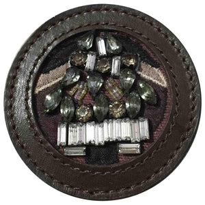 Marni brown leather pins & brooches