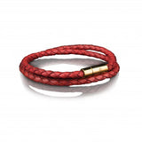 LEATHER BRACELET 4MM - GOLD