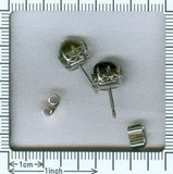 Art Deco green cabochon stud earrings