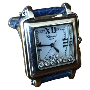 Chopard happy sport white steel watch