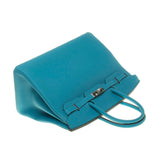Hermes Turquoise Leather Birkin 35cm (R Stamp)