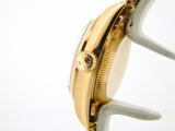 PRE OWNED LADIES ROLEX YELLOW GOLD OYSTER PERPETUAL WITH A WHITE ROMAN DIAL 6718