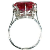 French estate platinum engagement ring
