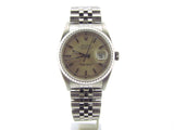 Pre Owned Mens Rolex Stainless Steel Datejust with a Silver Dial 16220