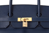 Pre-Owned Hermès Blue Roy Ardennes Leather Birkin 40