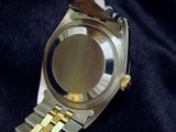 Pre Owned Mens Rolex Two-Tone Datejust with a Gold Roman Dial 16233