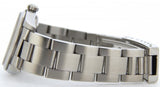 PRE OWNED MID SIZE ROLEX STAINLESS STEEL OYSTER PERPETUAL WITH A BLUE DIAL 77080