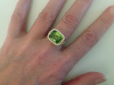 Dalben Peridot Diamond Gold Ring