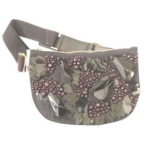 Marni black glitter belt bag