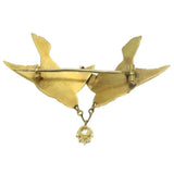 Victorian gold  two swallows brooch
