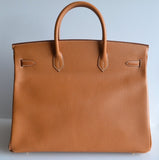 Authentic Hermès Birkin 40 in Vache Ardennes Gold