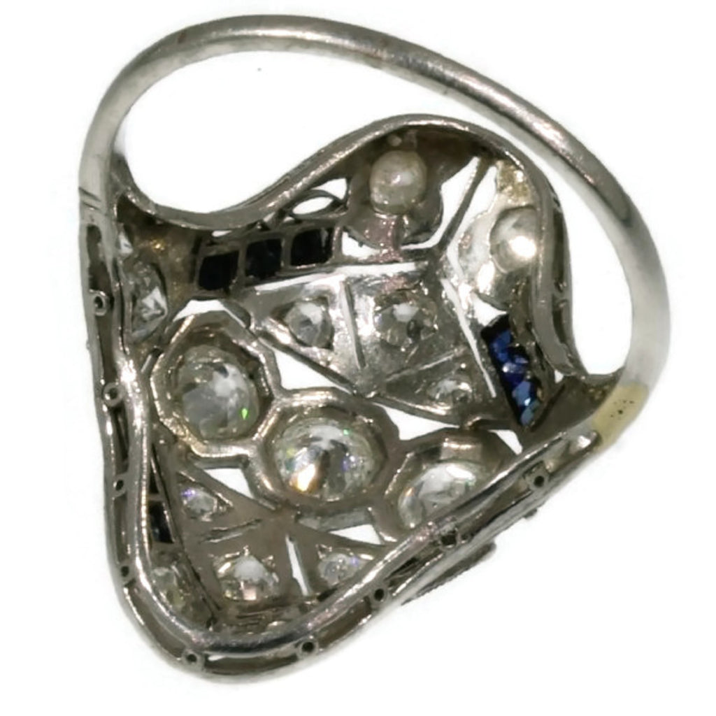 Art Deco platinum engagement ring