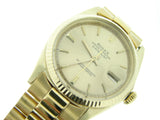 Pre Owned Mens Rolex Yellow Gold Datejust with a Gold Champagne Dial 1601