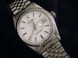 Pre Owned Mens Rolex Stainless Steel Datejust with a White Dial 1603
