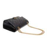 Chanel Black Lambskin Quilted Reissue 2.55 Large Chain Bag