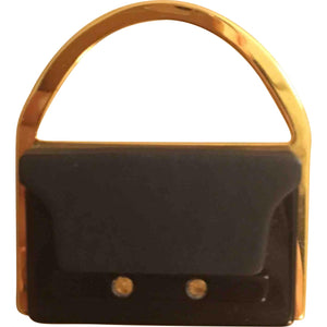 Marni gold metal pins & brooches