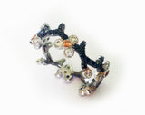 Dalben Sakura Yellow Sapphire Diamond Gold Band Ring
