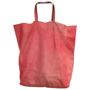 Celine cabas pink leather handbag