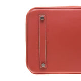 Hermes Sanguine Swift Leather / Toile Ghillies Birkin 35cm (Q Stamp)
