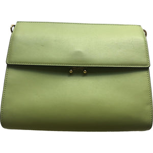 Marni trunk green leather handbag