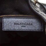 Balenciaga Black Lambskin Gold Giant 12 Mini Pom Pon Handbag