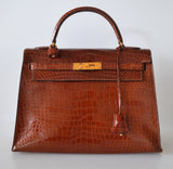 Hermes Kelly 32 Miel Crocodile Porosus
