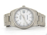 Pre Owned Mens Rolex Stainless Steel Datejust with a White Dial 16200