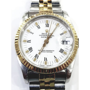 Rolex oyster perpetual 31mm white gold and steel watch