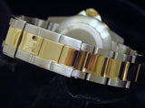 PRE OWNED MENS ROLEX TWO-TONE SUBMARINER DATE WITH A BLUE DIAL 16613