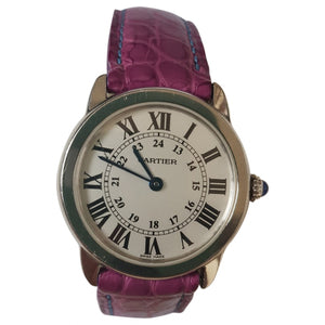 Cartier ronde louis cartier black steel watch