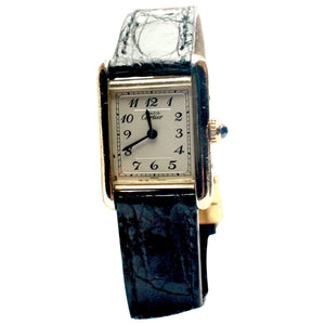Cartier tank must gold gold plated watch