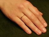 Romantic Victorian gold wedding band