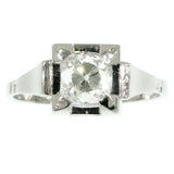 Art Deco engagement ring with diamond