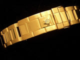 PRE OWNED MENS ROLEX YELLOW GOLD SUBMARINER DATE WITH A BLUE DIAL 16618